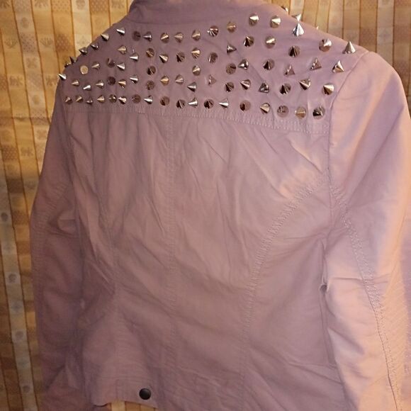 NWT TCEC Dusty rose studded moto jacket - Picture 7 of 9